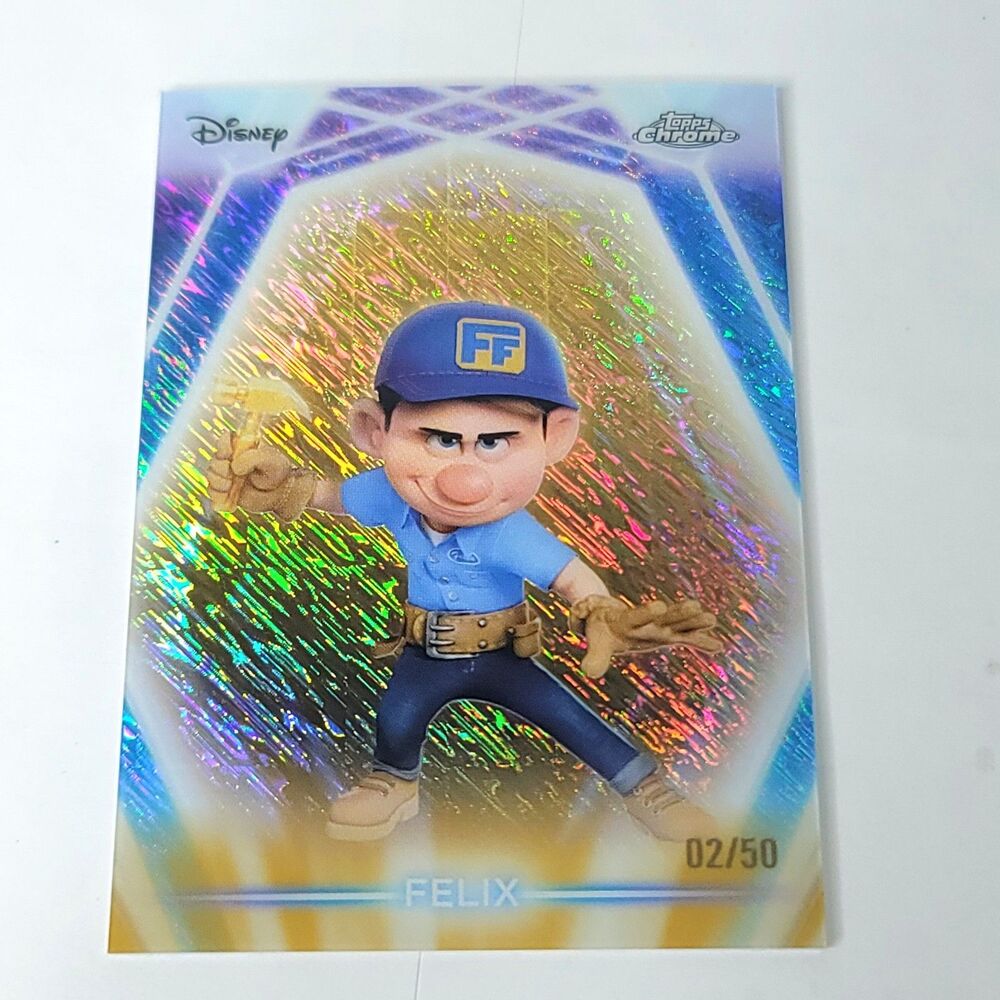 Felix Topps 2026 Disney Neon Gold Shimmer Refractor Limited 02/50